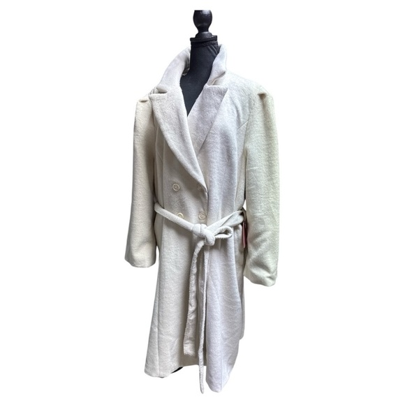 NWT Ivy City Woman's Coat Wool Blend Cream Size 2X - Picture 2 of 12